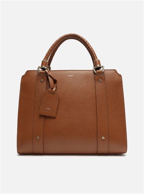 bolsa tote grande camel